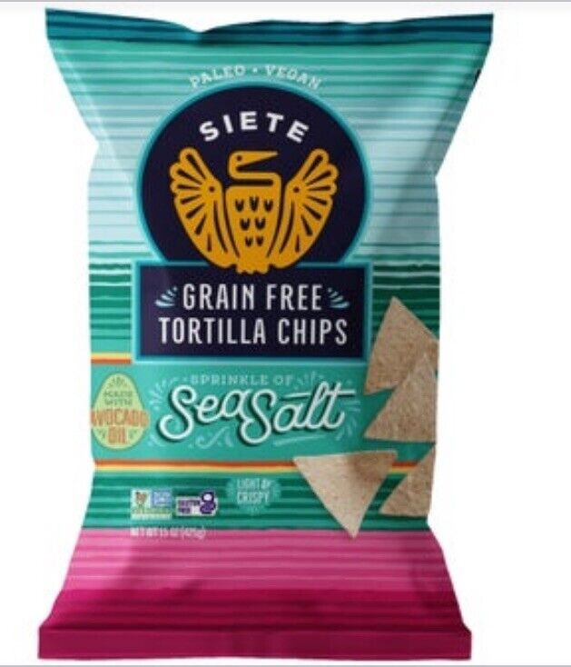Siete Grain Free Sea Salt Tortilla Chips, 15 Ounce