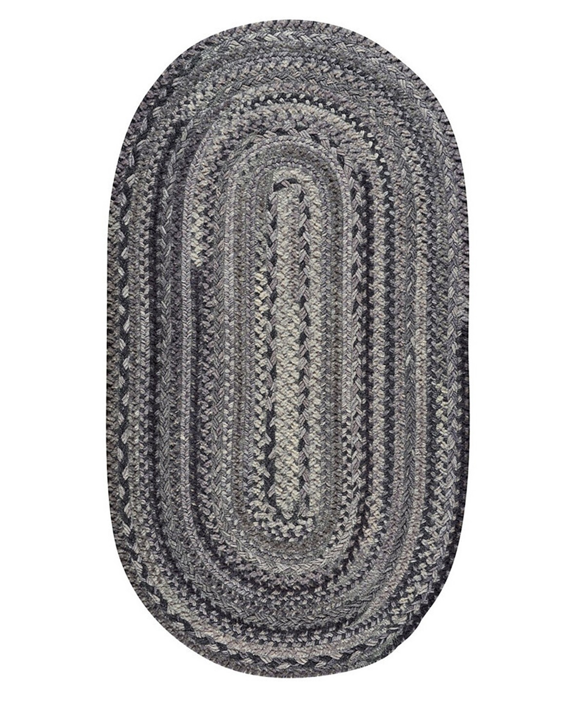 Capel Bayview 0036 2'x8' Oval Runner Area Rug - Black/Gray