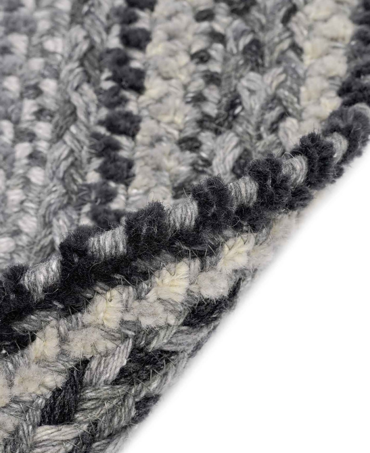 Capel Bayview 0036 2'x8' Oval Runner Area Rug - Black/Gray thumbnail