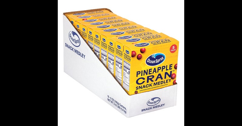 Ocean Spray Pineapple Cran Snack Medley, 1 Oz, 5 Packs per Box, Set of 10 Boxes thumbnail