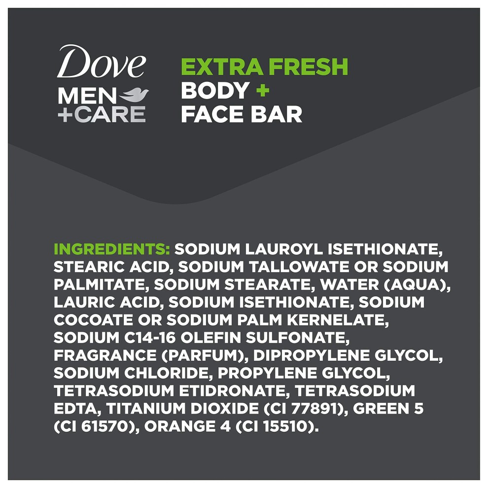 Dove Men+Care 3 in 1 Bar for Body, Face, and Shaving to Clean and Hydrate Skin Extra Fresh Body and Facial Cleanser More Moisturizing Than Bar Soap 3 thumbnail