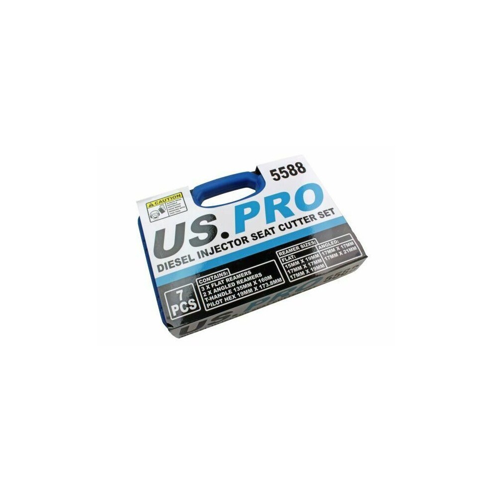 US PRO Tools 7pc Diesel Engine Injector Seat Cutter  Cutting Tool Pilot Key 5588 thumbnail