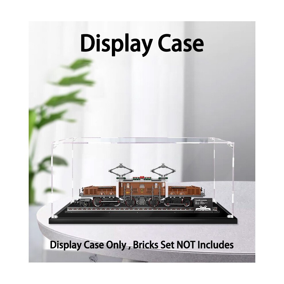 (a) Thick Acrylic Display Case for 10277 Crocodile Locomotive, Perspex Dust Proof Display Box Show Case Compatible with Lego (Not Included Lego Model) thumbnail