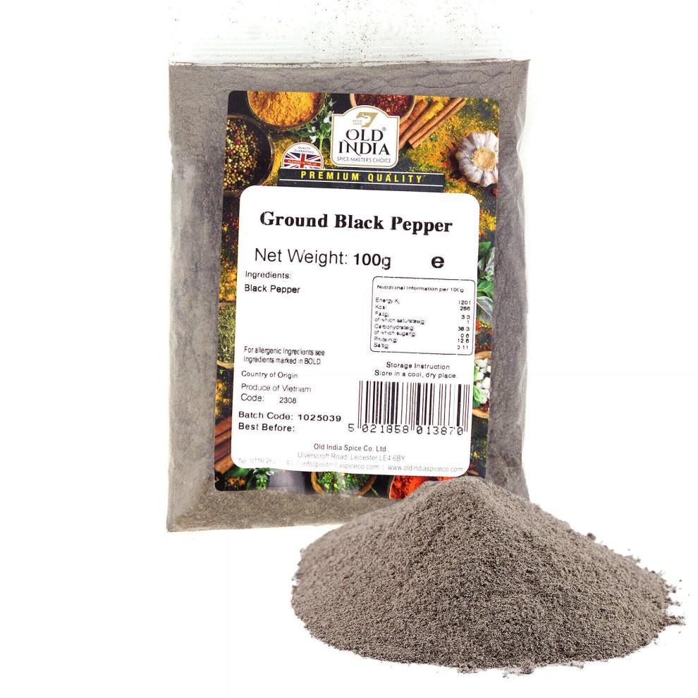 (Ground Black Pepper) Pepper Powder Black White Ground Fine Coarse