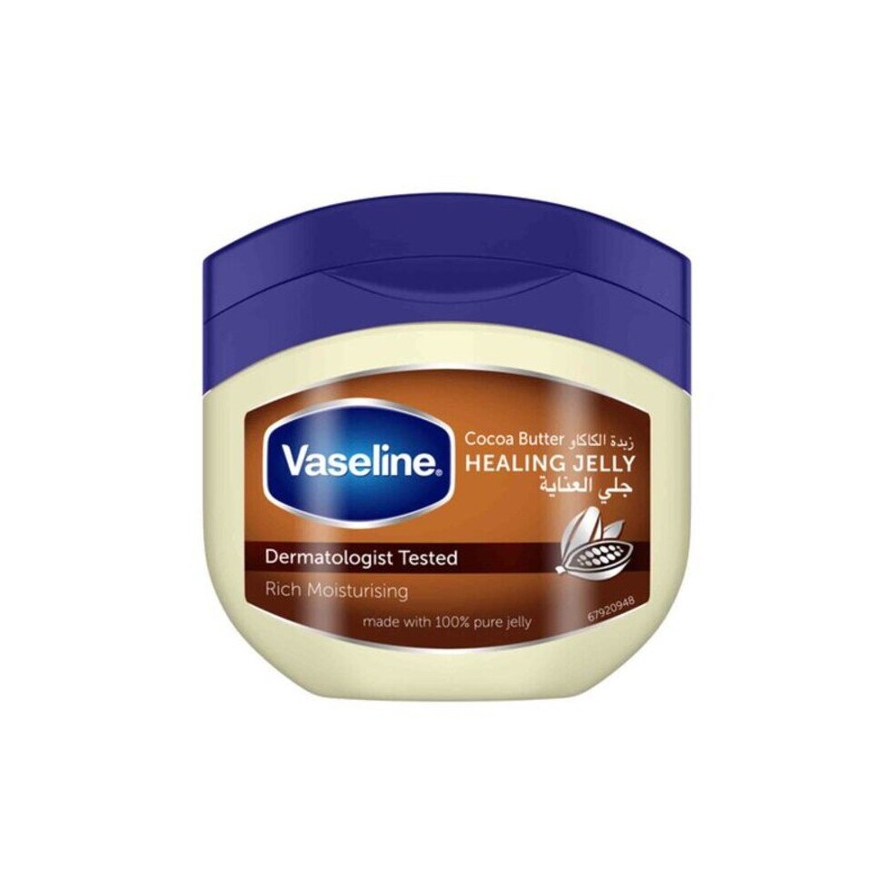 Vaseline Moisturiser 100% Pure Petroleum Jelly Healing for Dry Skin with Cocoa Butter to Heal Dry and Damaged Skin 450ml