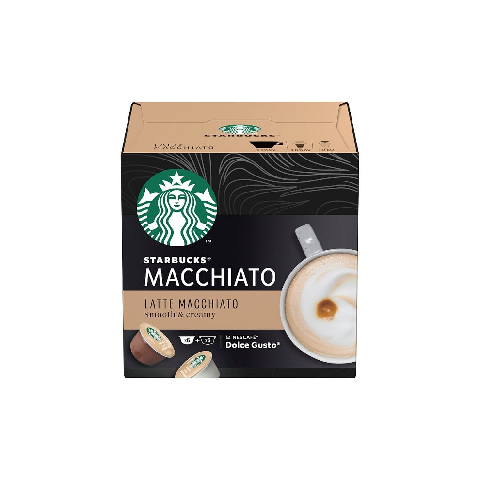Starbucks by Nescaf Dolce Gusto Latte Macchiato Coffee Pods 12 Pods per Box (Case of 3)