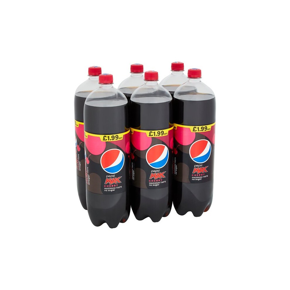 Pepsi Max Cherry No Sugar Cola Bottle 6 X 2L