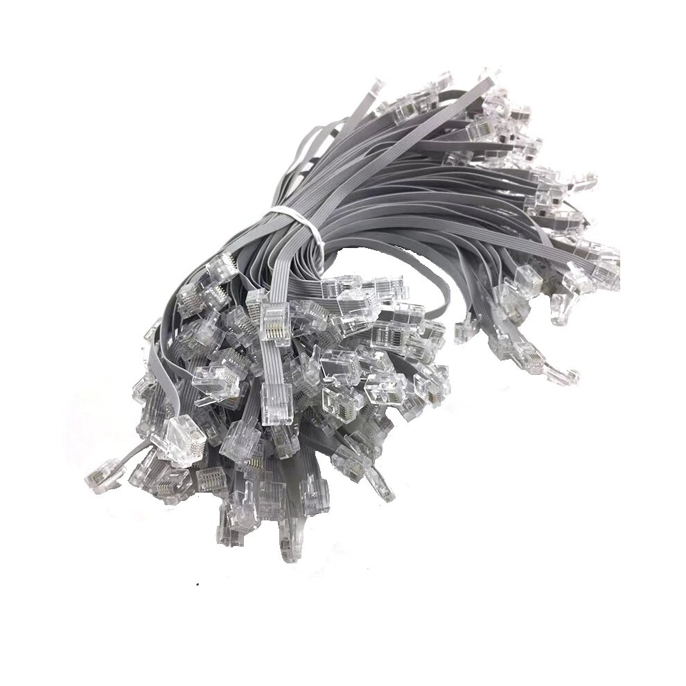10Pcs 25cm EV3 Data Line Rj25 Crystal Connector 6p6c Flexible Cable Steam Motor Robot Building Block Part for NXT 9797 EV3 45544