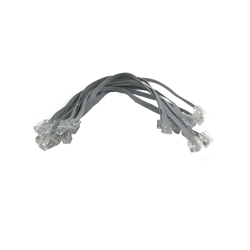 10Pcs 25cm EV3 Data Line Rj25 Crystal Connector 6p6c Flexible Cable Steam Motor Robot Building Block Part for NXT 9797 EV3 45544 thumbnail