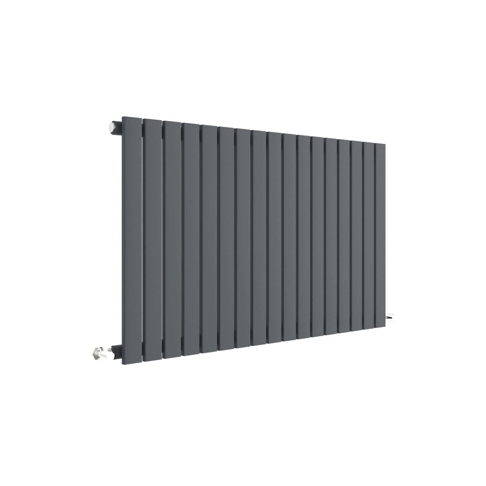 Square Horizontal Single Panel Radiator 2313 BTU Anthracite 600x992mm thumbnail