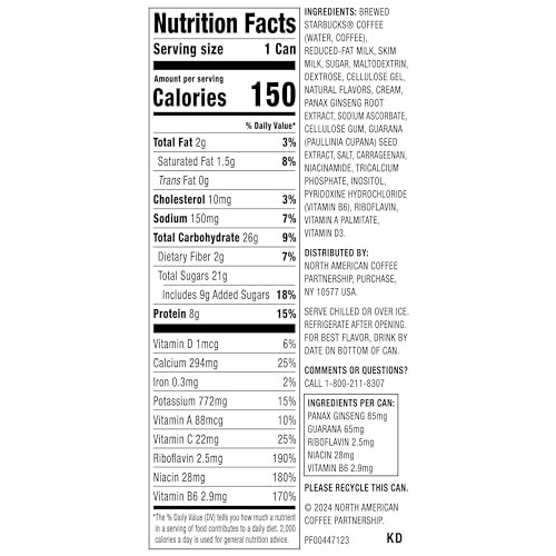 Starbucks Tripleshot Coffee Energy Drink  Dark Caramel Flavor  11 Fl Oz Cans (12 Pack)  Triple Blend  165mg Caffeine  B Vitamins  Protein  Ice Coffee thumbnail