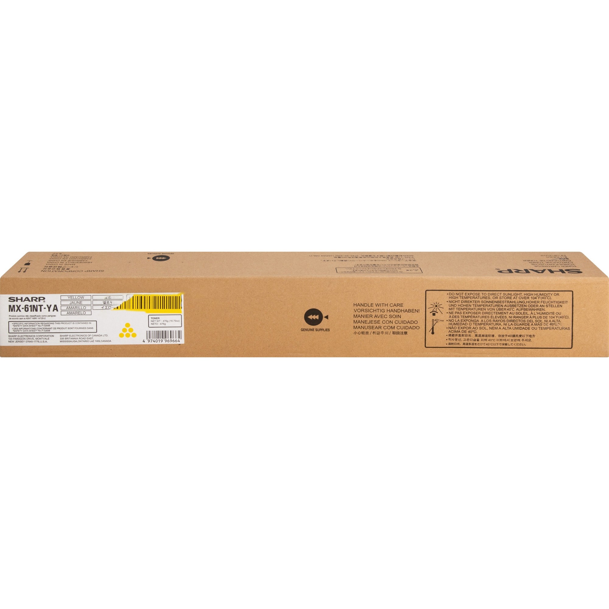 Sharp MX-61NTYA - Yellow - Original - Toner Cartridge - for Sharp MX3071, MX3571, MX-5071, 6071, M5071, M6071; Essentials Series MX-3551, 5051, 6051