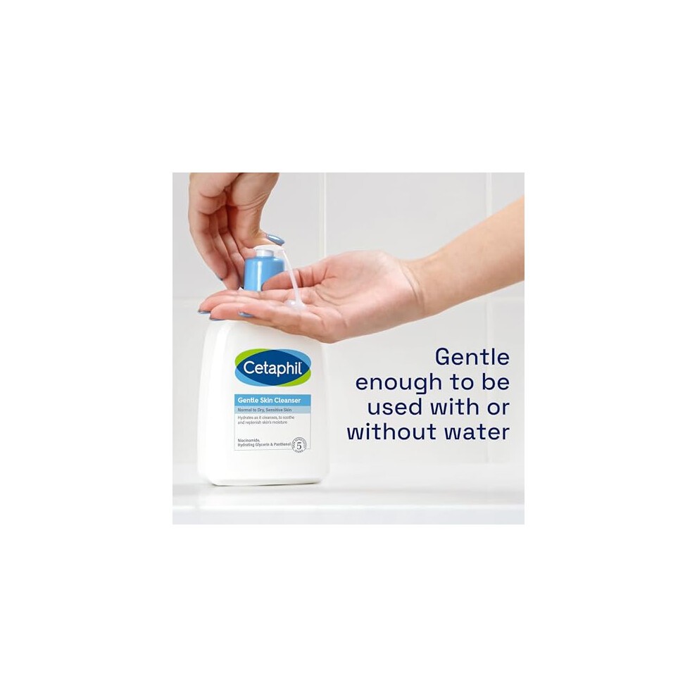 Cetaphil Gentle Skin Cleanser, 473ml, Face & Body Wash, for Normal to Dry Sensitive Skin, with Niacinamide & Glycerin, Soap Free thumbnail