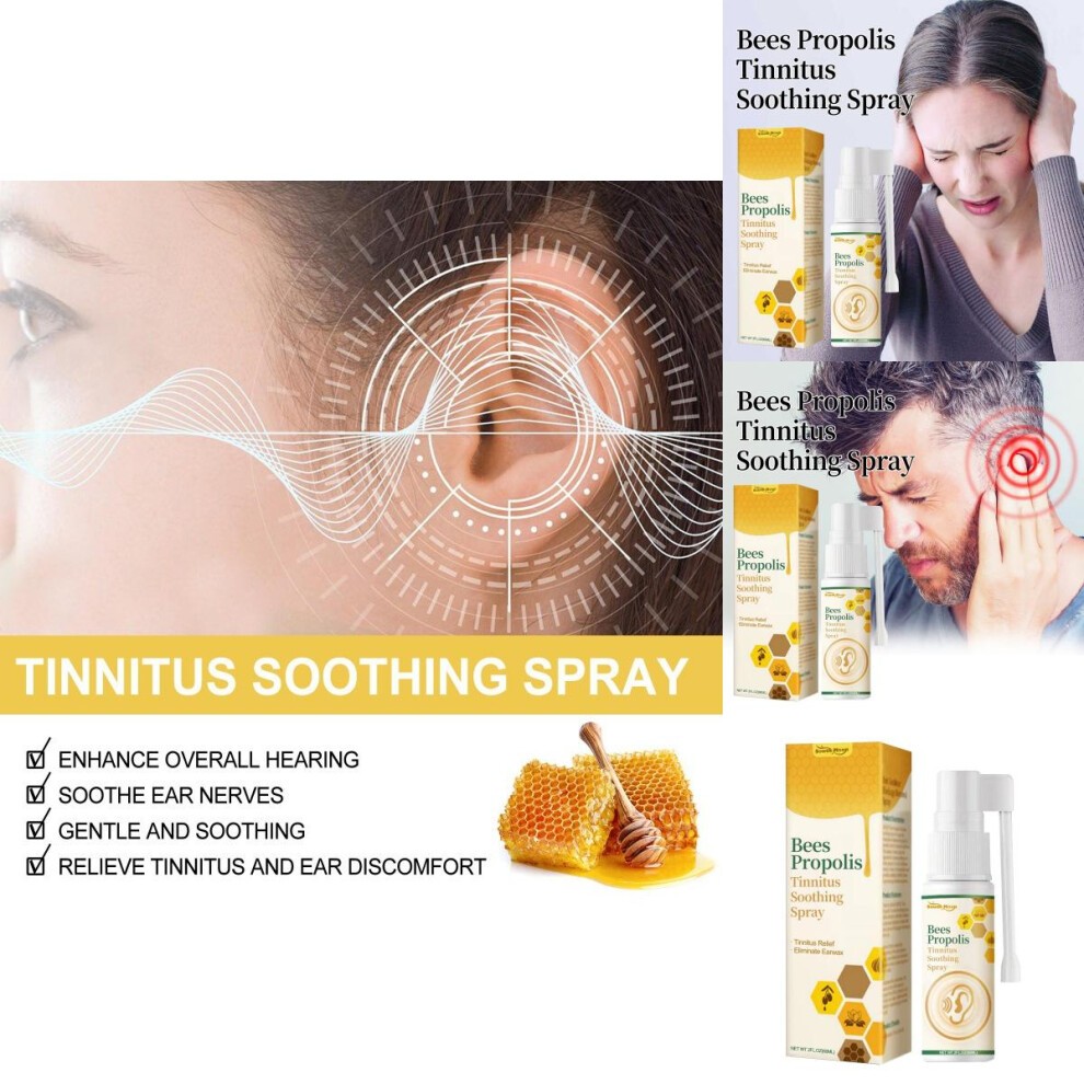 Moon South Propolis Tinnitus Relief Ear Spray for Effective Ear Care and Cleansing 60ml