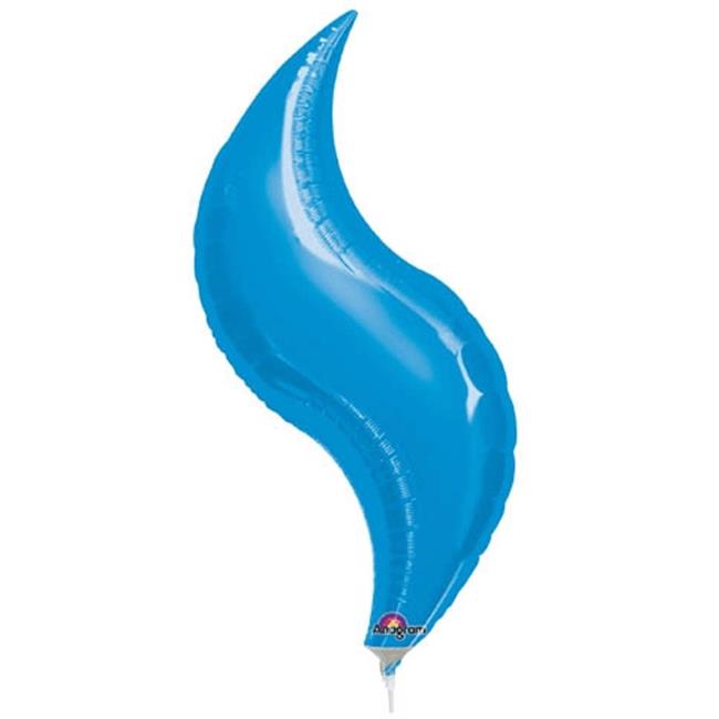 A1-6229 19 in. Blue Curve Balloon
