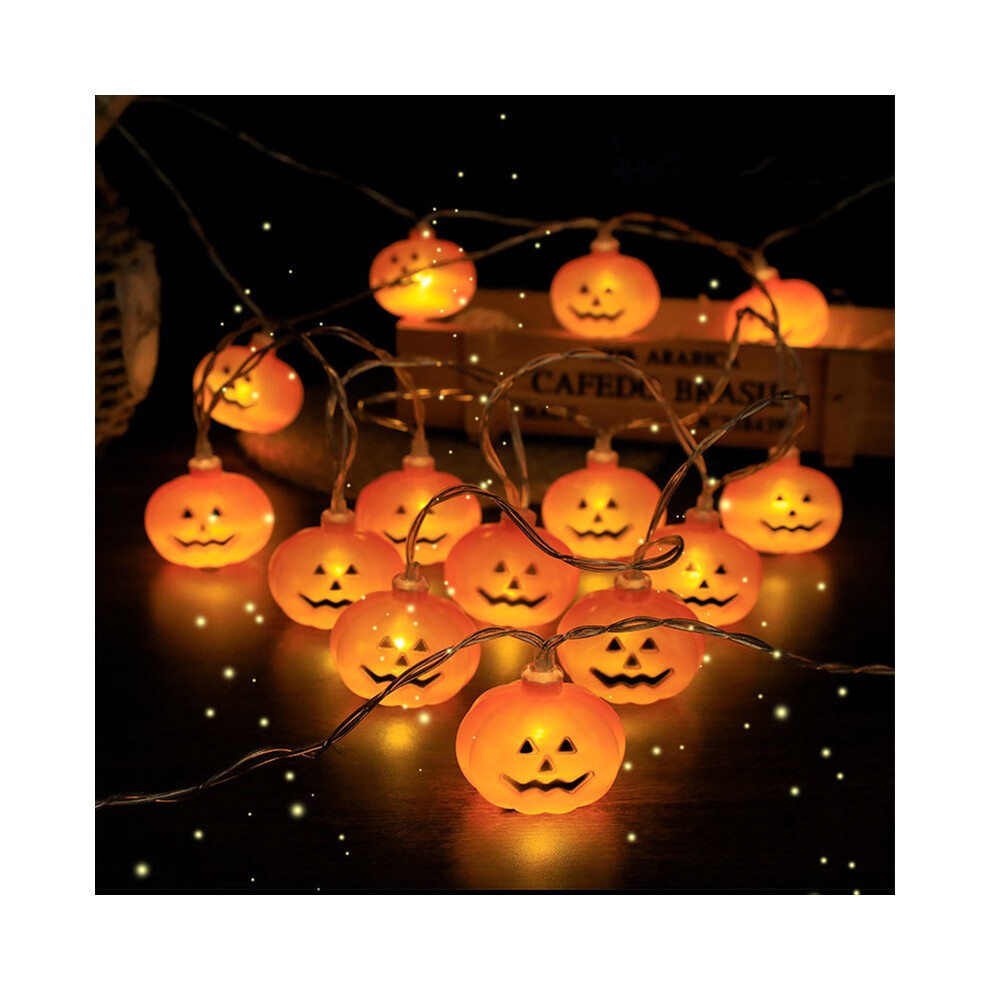 (1.5M 10Led, Mix Style B) 2024 Halloween Pumpkin Ghost Skeletons Bat LED Light String Festival H thumbnail