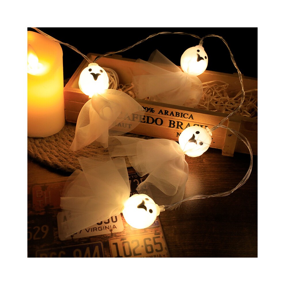 (1.5M 10Led, Mix Style B) 2024 Halloween Pumpkin Ghost Skeletons Bat LED Light String Festival H thumbnail