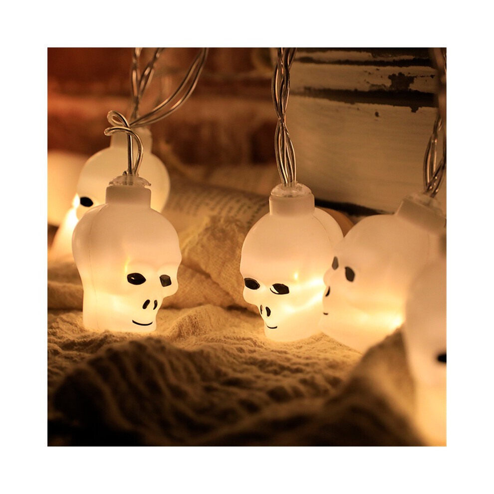 (1.5M 10Led, Skeleton) 2024 Halloween Pumpkin Ghost Skeletons Bat LED Light String Festival H
