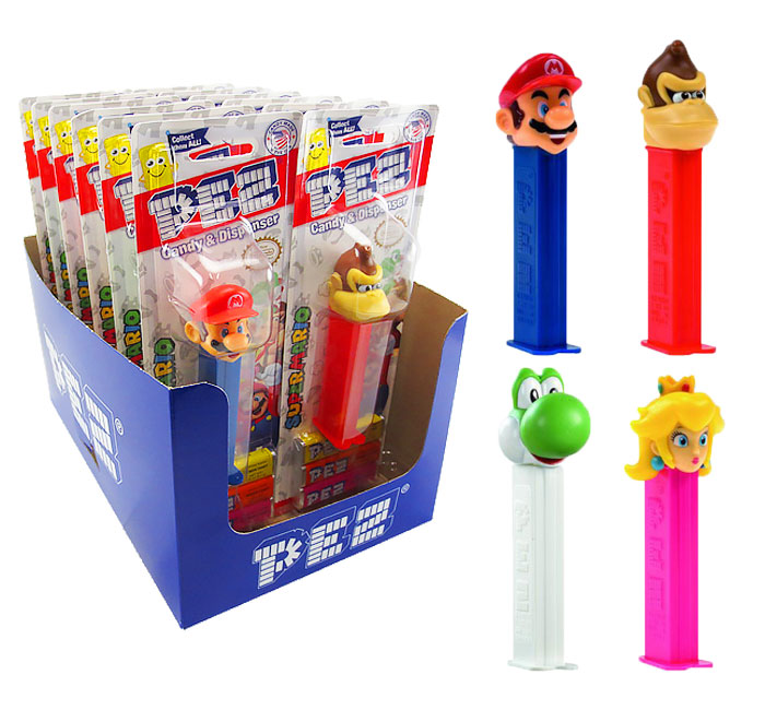 PEZ Candy Nintendo Assortment  1 Candy Dispenser Plus 3 Rolls Assorted Fruit Candy  1 Count  0.87 Oz