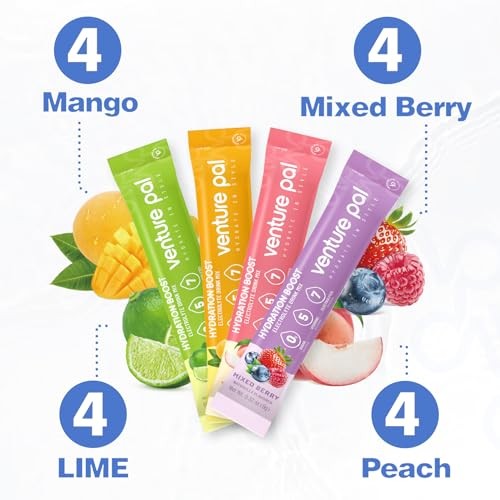 Venture Pal Sugar Free Electrolyte Powder Packets - Liquid Daily IV Hydration Packets | Electrolytes Drink Mix with 5 Vitamins & 7 Electrolytes | Keto thumbnail
