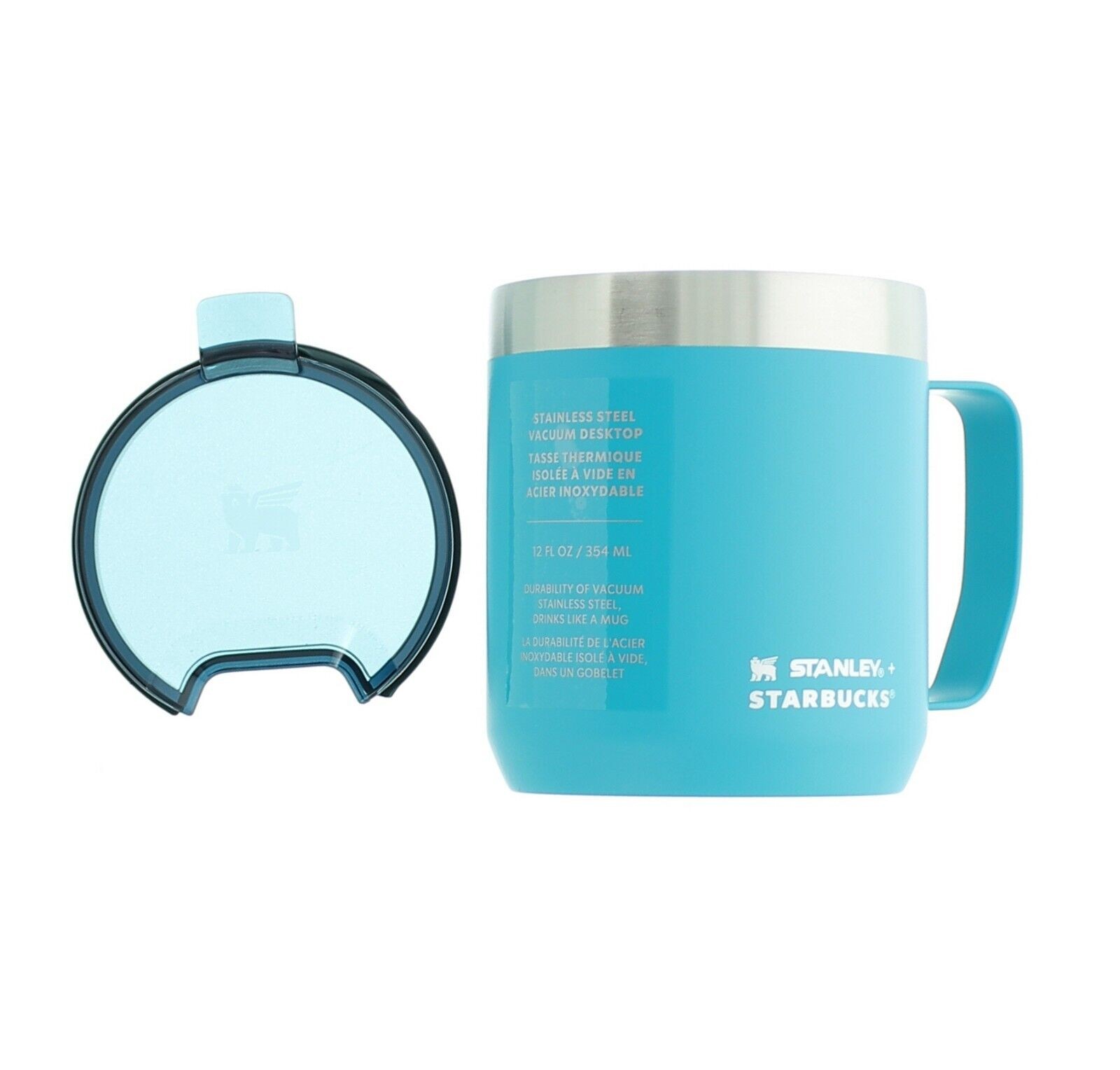 Starbucks Stanley Coffee Mug Cup, Stainless Steel Vacuum Camp Cup,  12 Oz. Blue thumbnail
