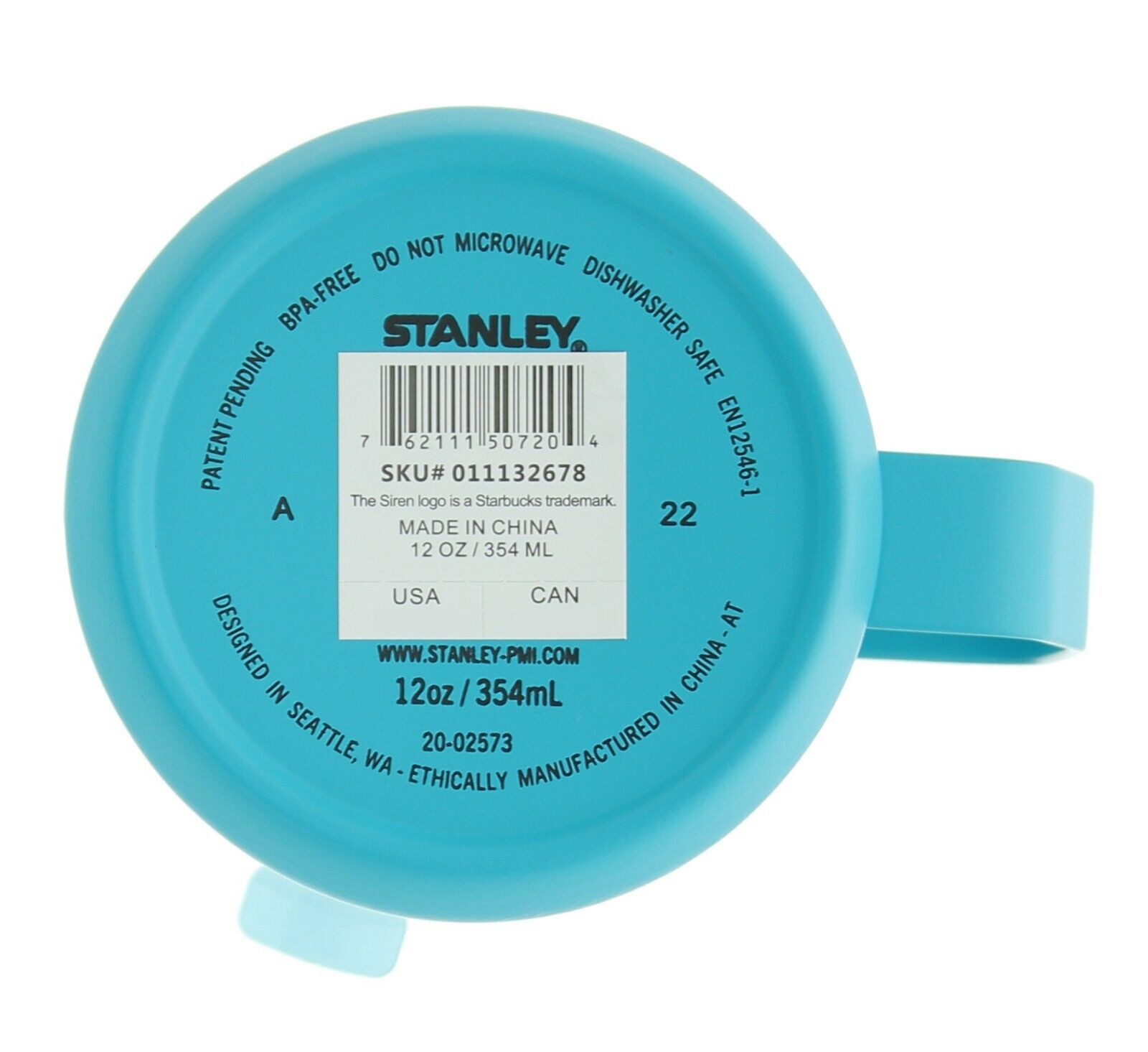 Starbucks Stanley Coffee Mug Cup, Stainless Steel Vacuum Camp Cup,  12 Oz. Blue thumbnail