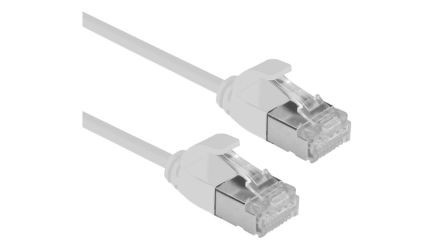 Roline RJ45, 1 M Cat6a Ethernet Cable, Grey Straight to Male Straight Male, FTP Low Smoke Zero Halogen Sheath