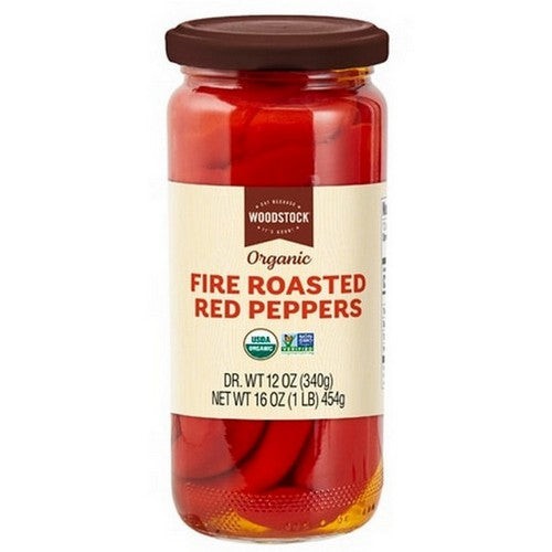 Woodstock, Red Peppers Fire Roasted, 16 Oz (Case of 12)