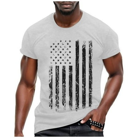 Caqnni Mens Shirts Casual Short Sleeve Summer 3D Digital Printing Graphic T-Shirt Short Sleeve Blouse Mens Shirts (White L)