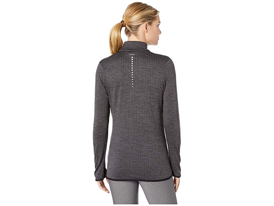 Jockey Circle Back 1/4 Zip Textured Fleece Pullover Top (Deep Black S) Model: 9764 thumbnail