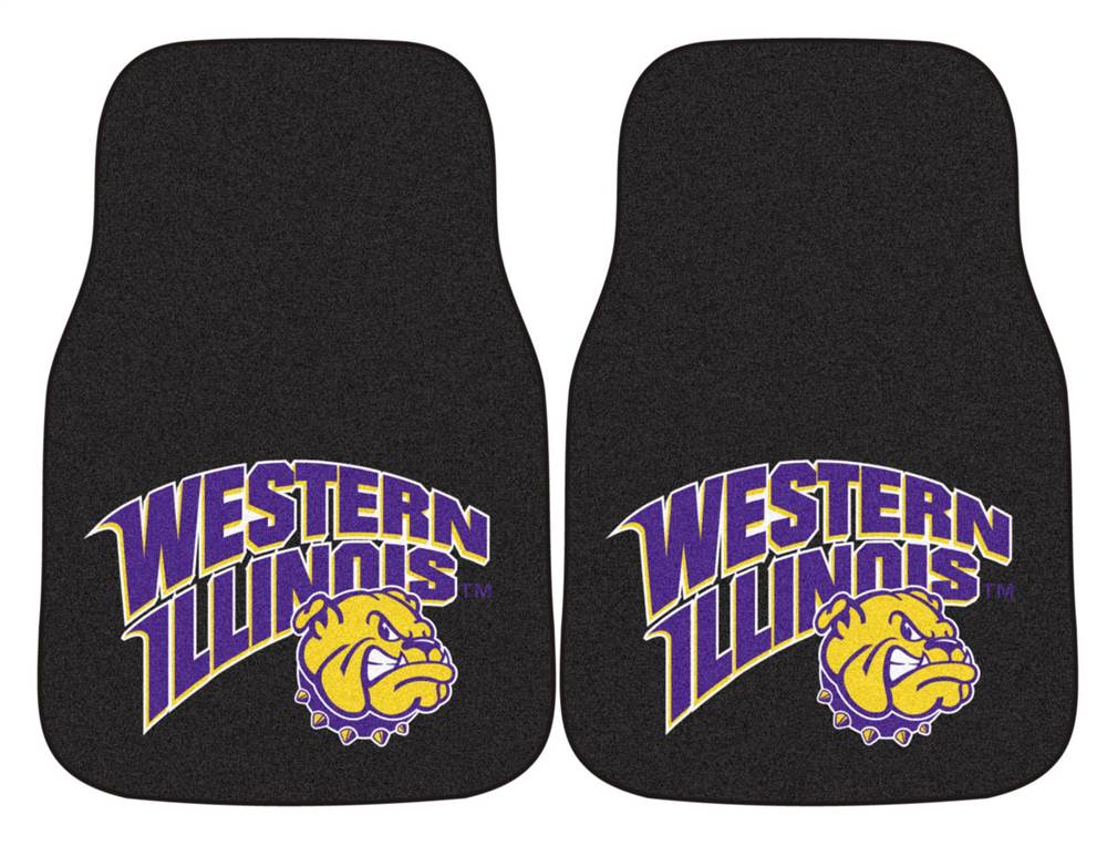 Western Illinois 2-piece Carpeted Car Mats 17x27