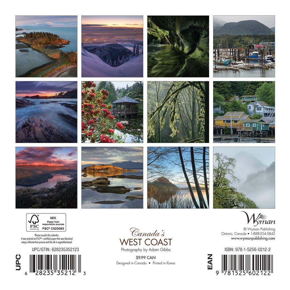 Canada West Coast 2019 Mini Wall Calendar thumbnail