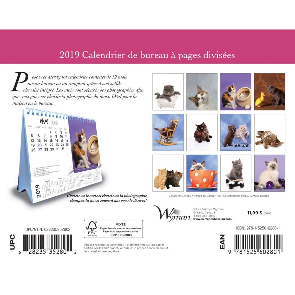 Chatons 2019 Desk Calendar thumbnail
