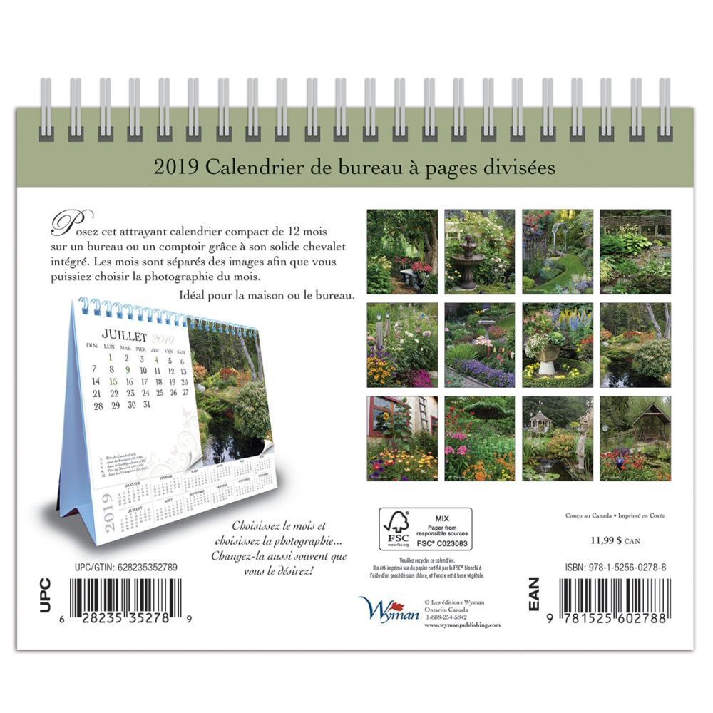 Les Jardins De Campagne 2019 Desk Calendar thumbnail