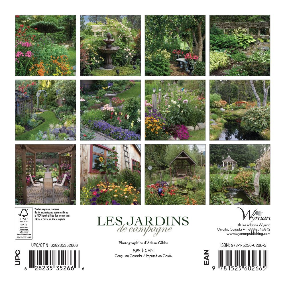 Jardins De Campagne 2019 Mini Wall Calendar thumbnail