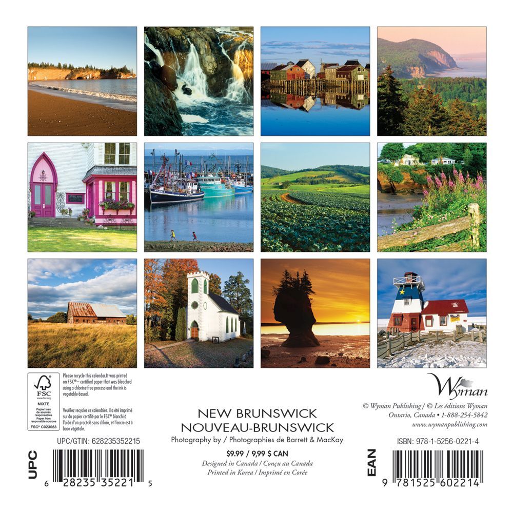 New Brunswick 2019 Mini Wall Calendar thumbnail