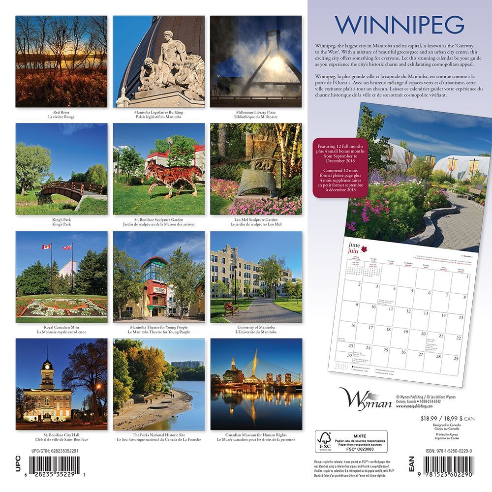 Winnipeg 2019 Wall Calendar thumbnail