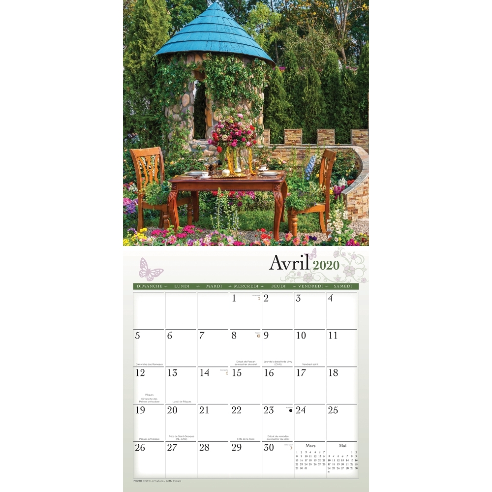 Gardens Jardins De Campagne 2020 Mini Wall Calendar (French) thumbnail