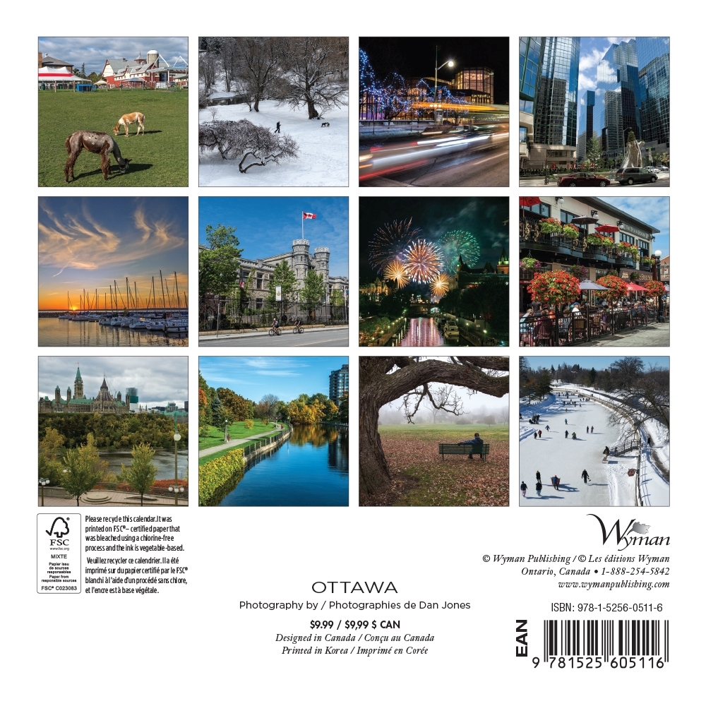 Ottawa 2020 Mini Wall Calendar thumbnail