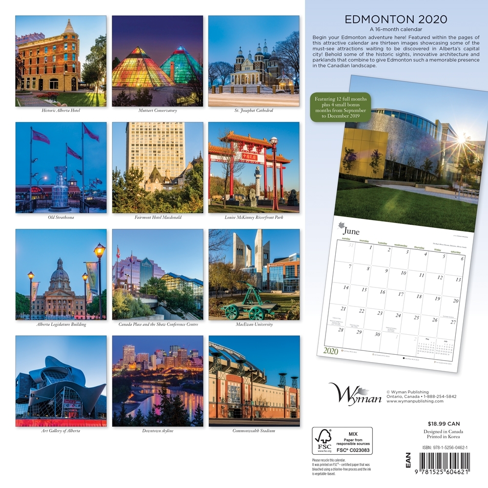Edmonton Wall Calendar thumbnail