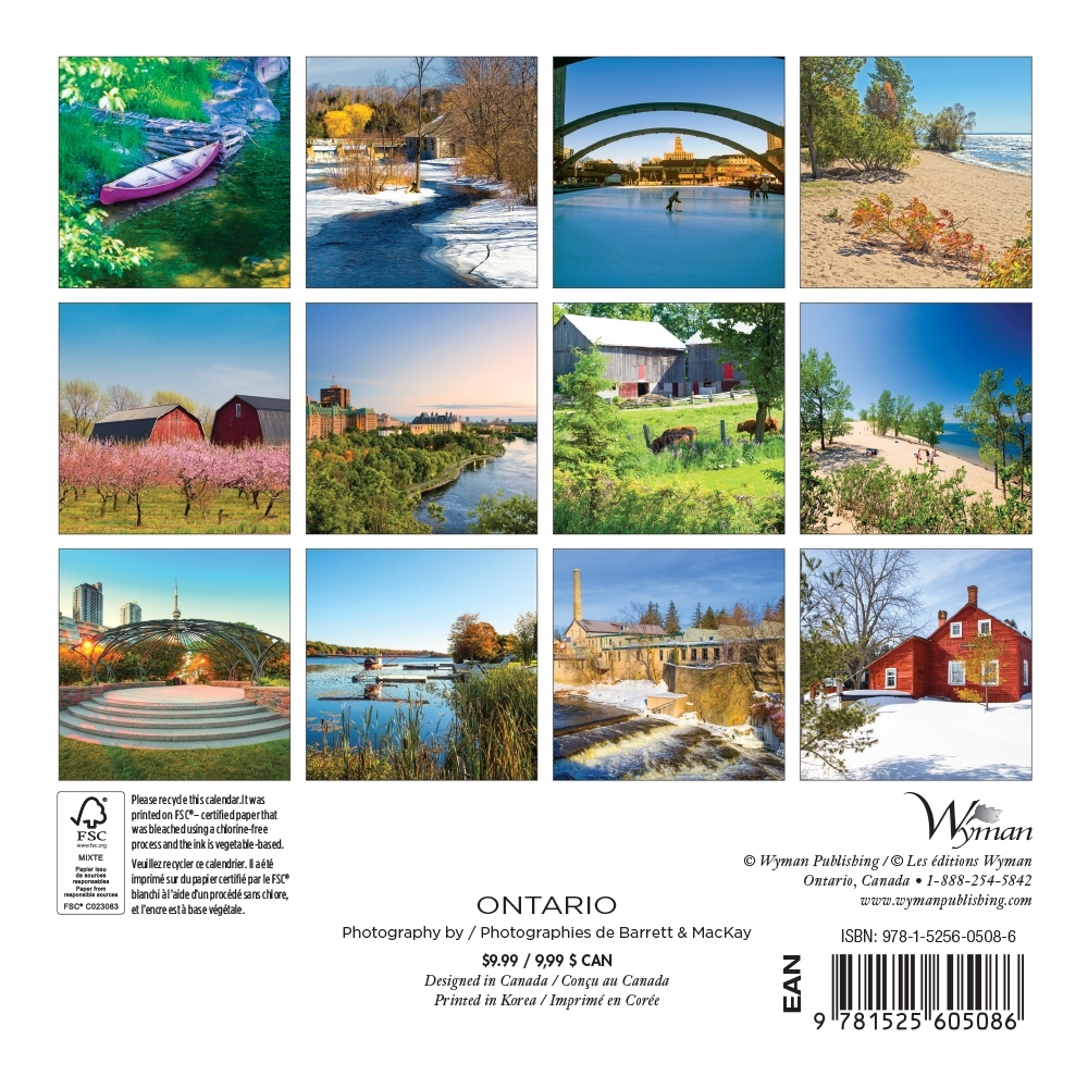 Ontario 2020 Mini Wall Calendar thumbnail