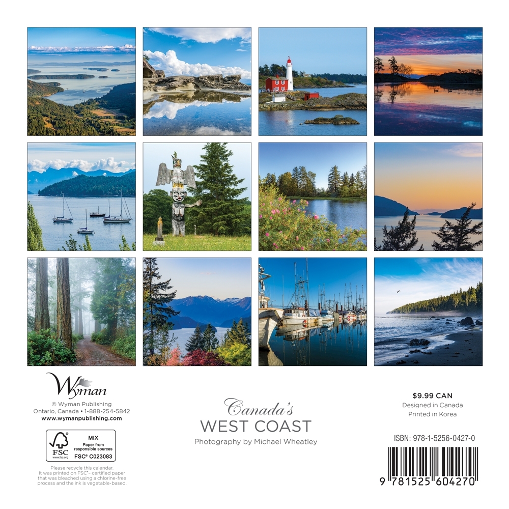 Canada West Coast 2020 Mini Wall Calendar thumbnail