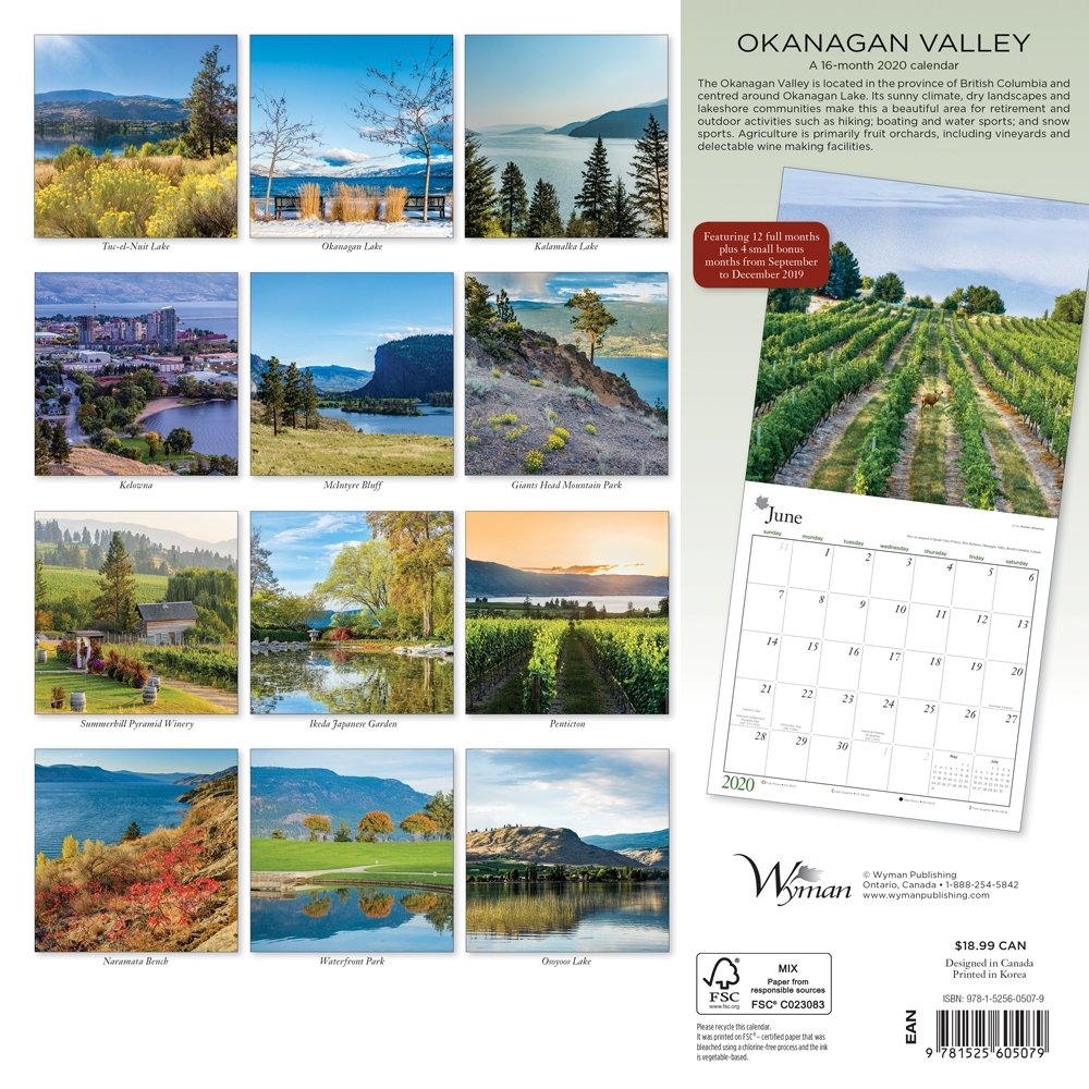 Okanagan Valley Wall Calendar thumbnail