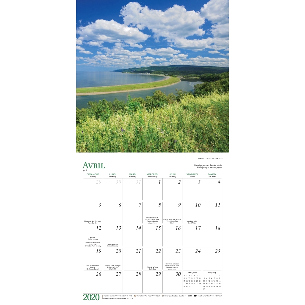 2020 Quebec Wild & Scenic Wall Calendar, by Wyman Publishing thumbnail