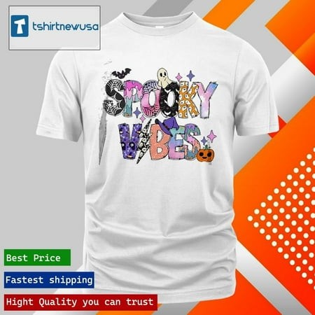 Original Cute Halloween Ghost Spooky Season Casual Print 2024 Shirt
