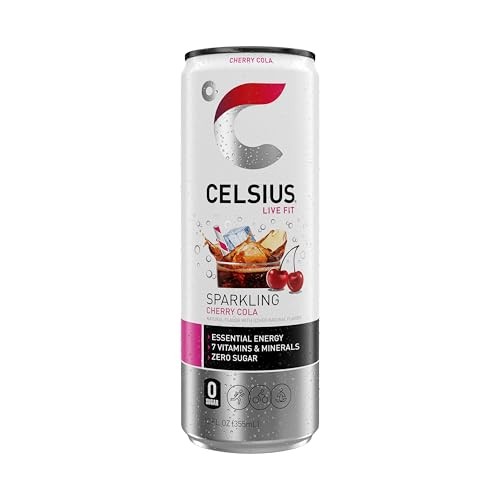 CELSIUS Sparkling Cherry Cola, Functional Essential Energy Drink 12 Fl Oz (Pack of 12) thumbnail