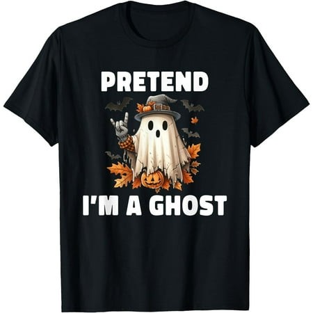 Pretend I M a Ghost Funny Lazy Halloween Party Costume 2024 T Shirt