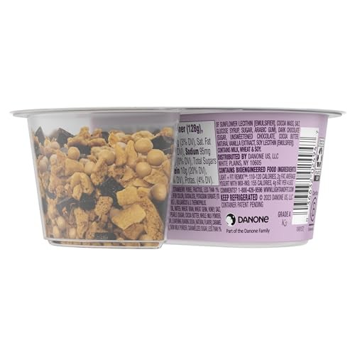 Dannon Light + Fit REMIX Strawberry Cheesecake Nonfat Greek Yogurt with Graham Cookies, Caramel Pearls and Dark Chocolate Mix-Ins, 4.5 OZ Yogurt Cups thumbnail