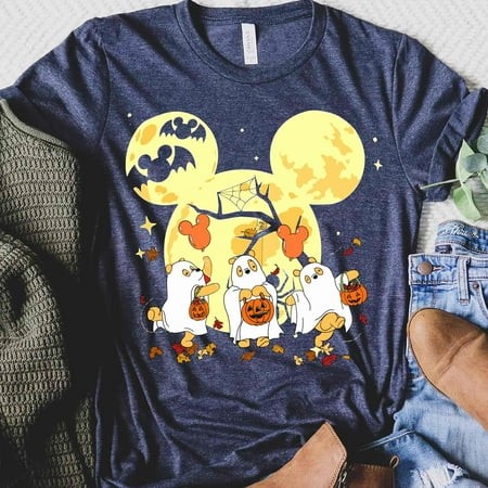 Vintage Disney Cute Pooh Ghost Shirt| Winnie the Pooh T-shirt| Mickey S Not So Scary Halloween Party Tee| Disneyland Family Trip 2024