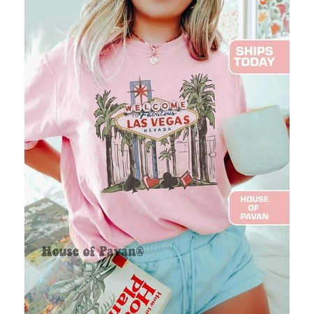 Vintage Las Vegas  Vegas Baby  Las Vegas Trip  Bachelorette Party  Vintage  Gift for Her Unisex Comfort Tee T Shirt  Color: Black  Size: 4XL